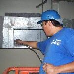 Specialist Inspecting Commercial Ducts