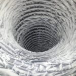 Inside of Round Ducts Before Cleaning