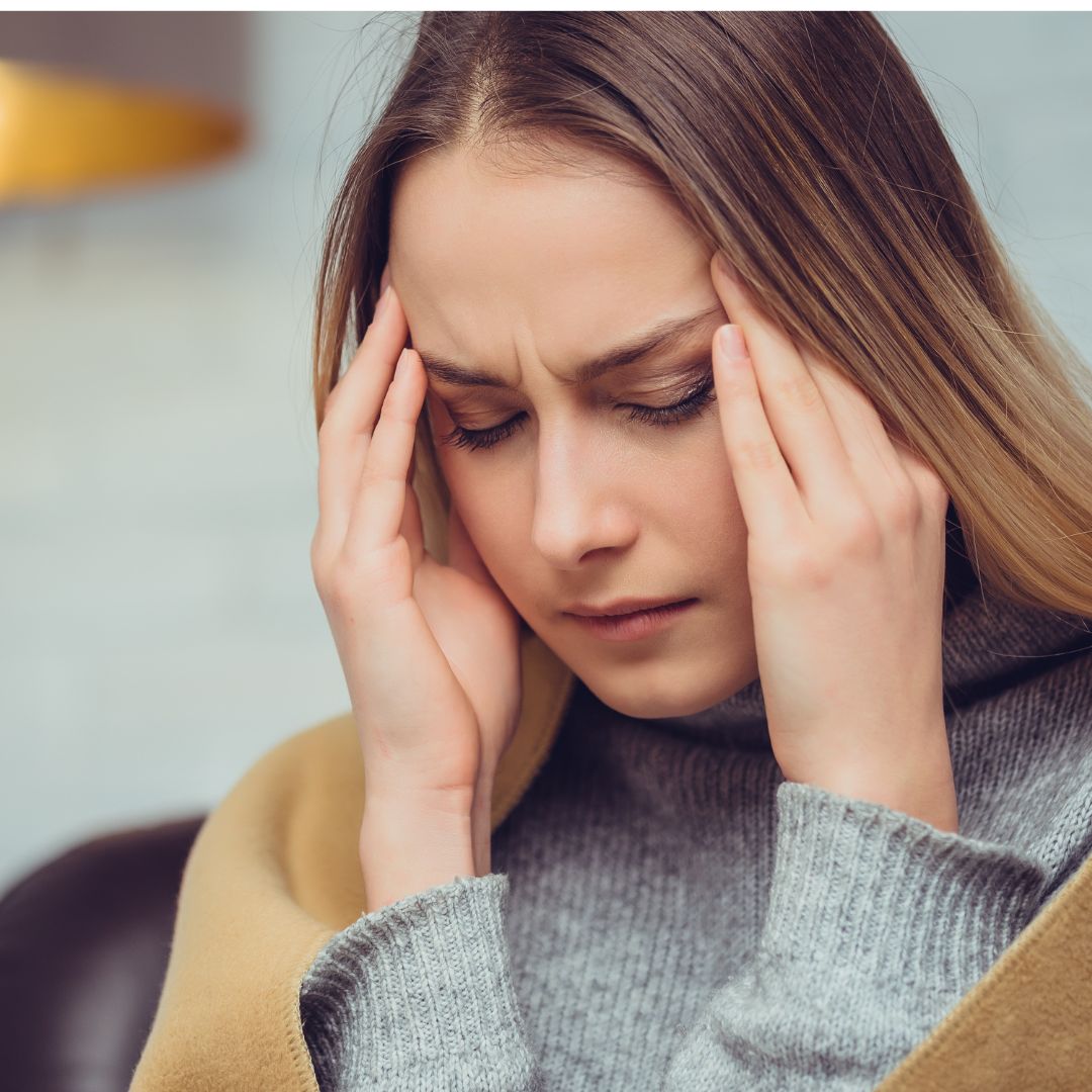 woman with a headache