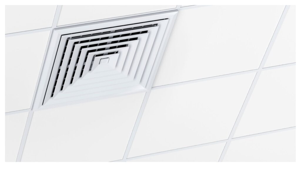 Air duct in an office