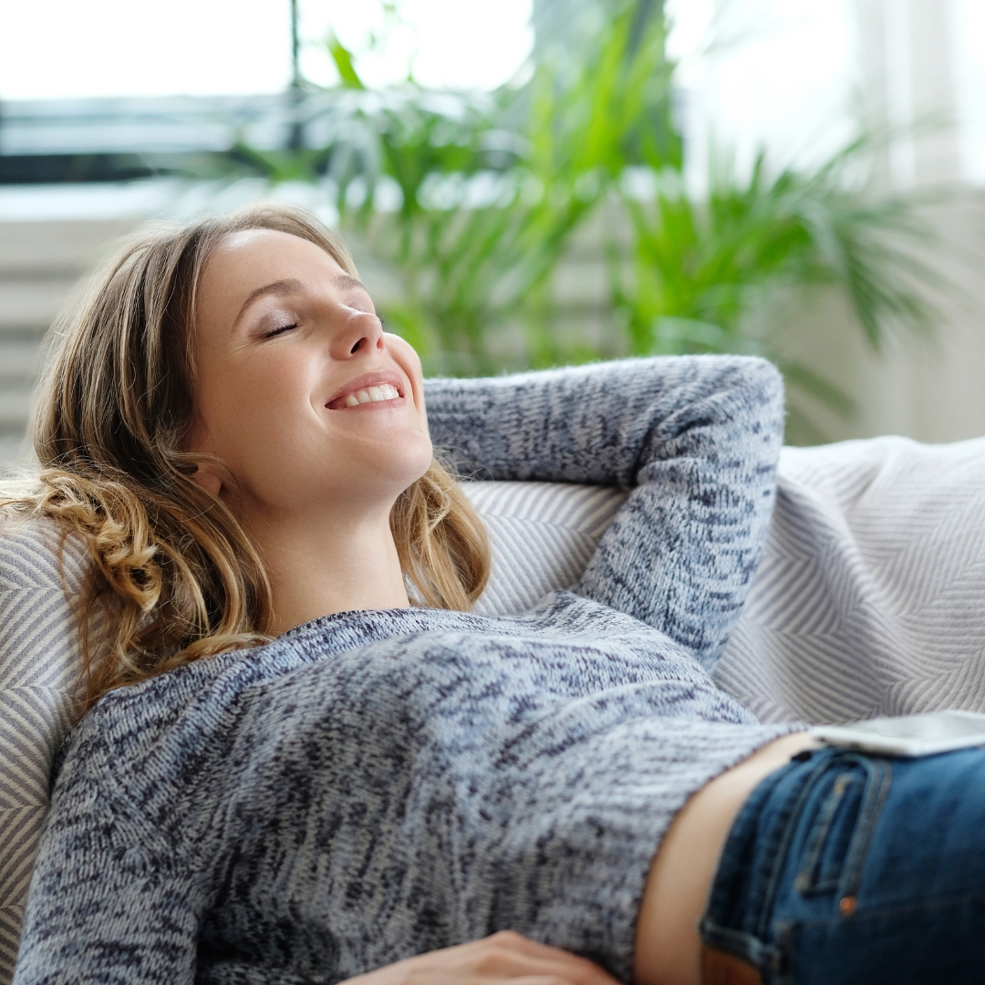 image of a woman relaxing