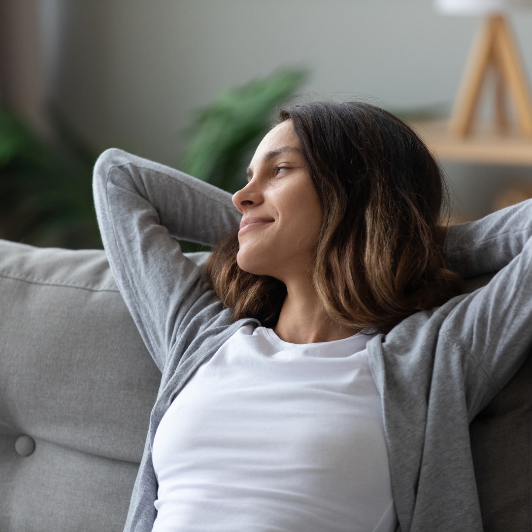 image of a woman relaxing